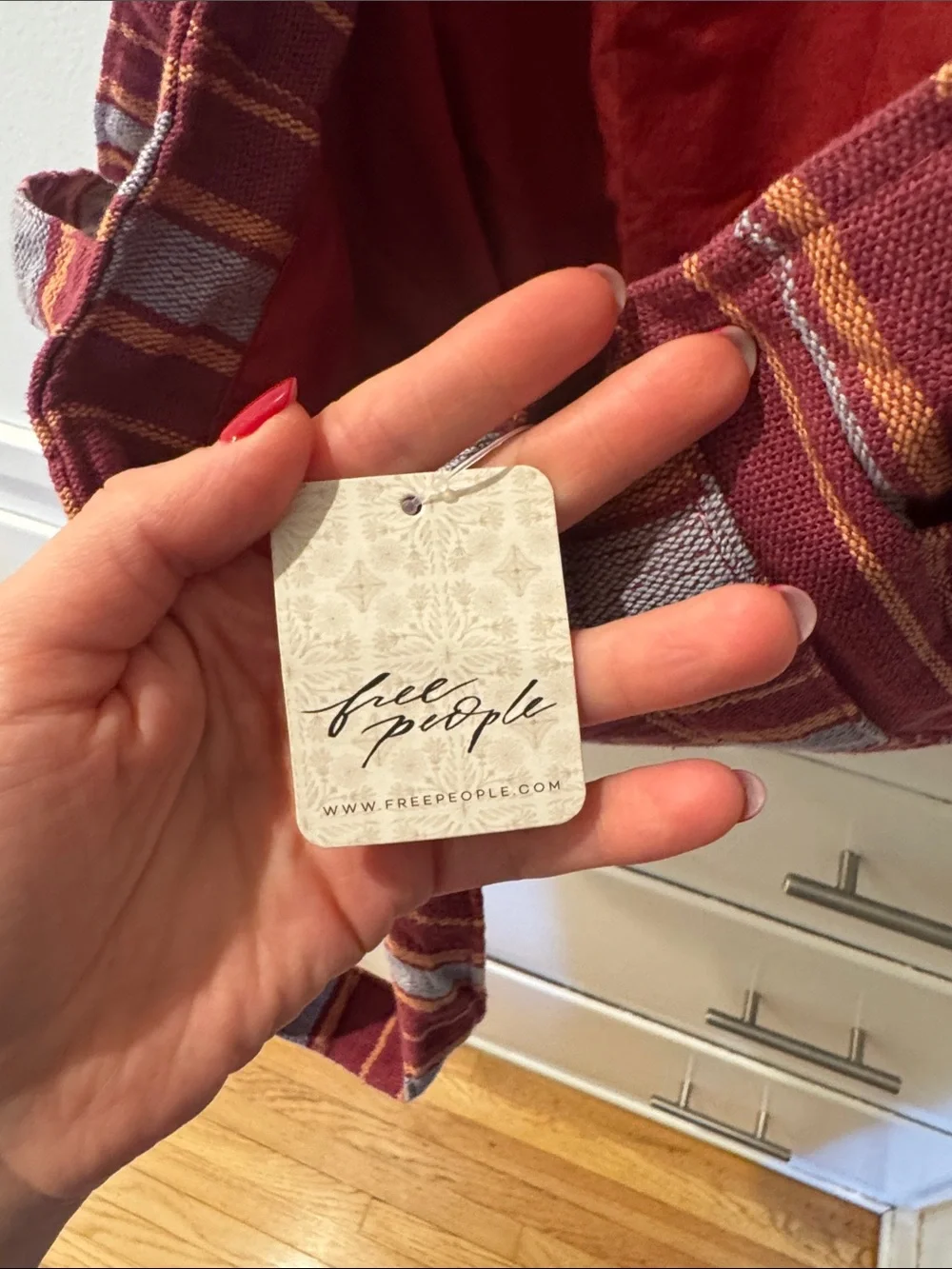 Free people Striped Red Multi Women's Red Baby Oksana Tote
